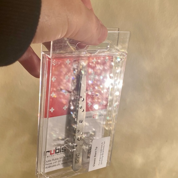 Rubis Hole Pattern Classic Stainless Steel Slanted Tweezers For Eyebrow NEW - Picture 5 of 12